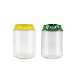 Transparent plastic cola can packaging beauty egg food toy with screw lids