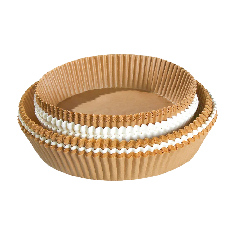 Brown or white silicone coated perforated resistant air fryer parchment oil proof pad tray cooking paper for food