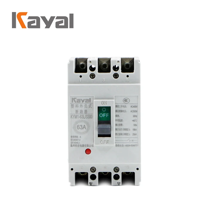 KAYAL 4 pole 400A 500A 630A Solar PV Moulded Case Circuit Breakers DC MCCB