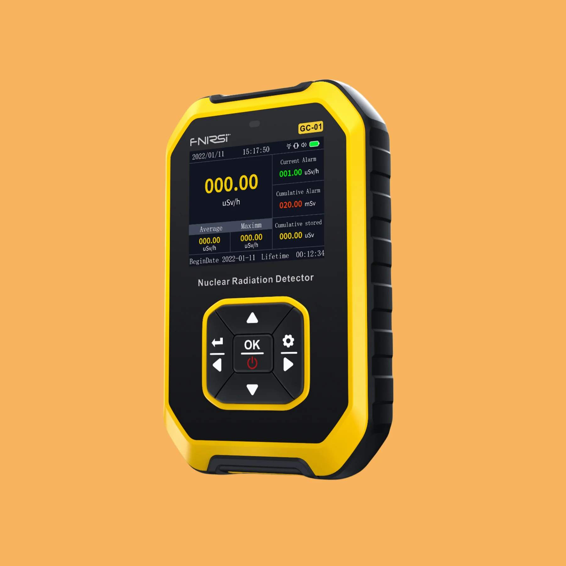 Professional marble radioactive ray ionization personal dose alarm instrument Geiger counter nuclear radiation detector