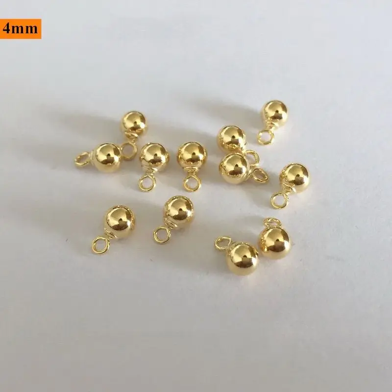 GP 14K Gold Filled Ball Charms for Permanent Jewelry Making Bracelet Necklace Ball Drops