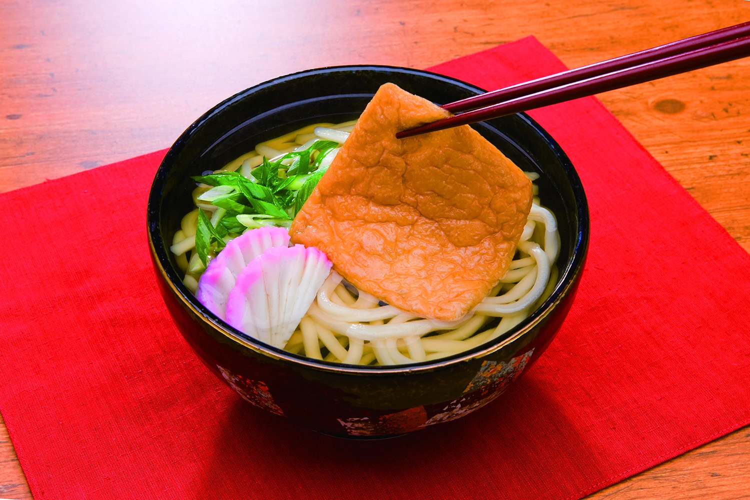 
Customized oily tofu bean products Japanese instant frozen udon 