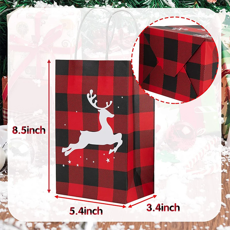 Wholesale Custom Christmas Gift Packaging Luxurious Paper Bags for Upscale Festive Presents and Celebrations