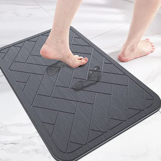 Non-Slip Super Absorbent Quick Drying diatomite stone bath mat