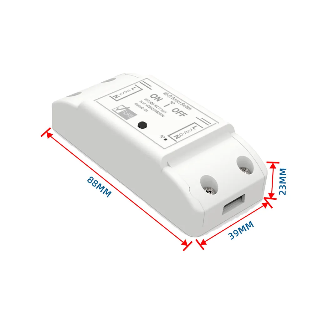 Умный выключатель zigbee, электрический выключатель с дистанционным управлением, без нейтрального провода, с поддержкой Wi-Fi, для дома и дома