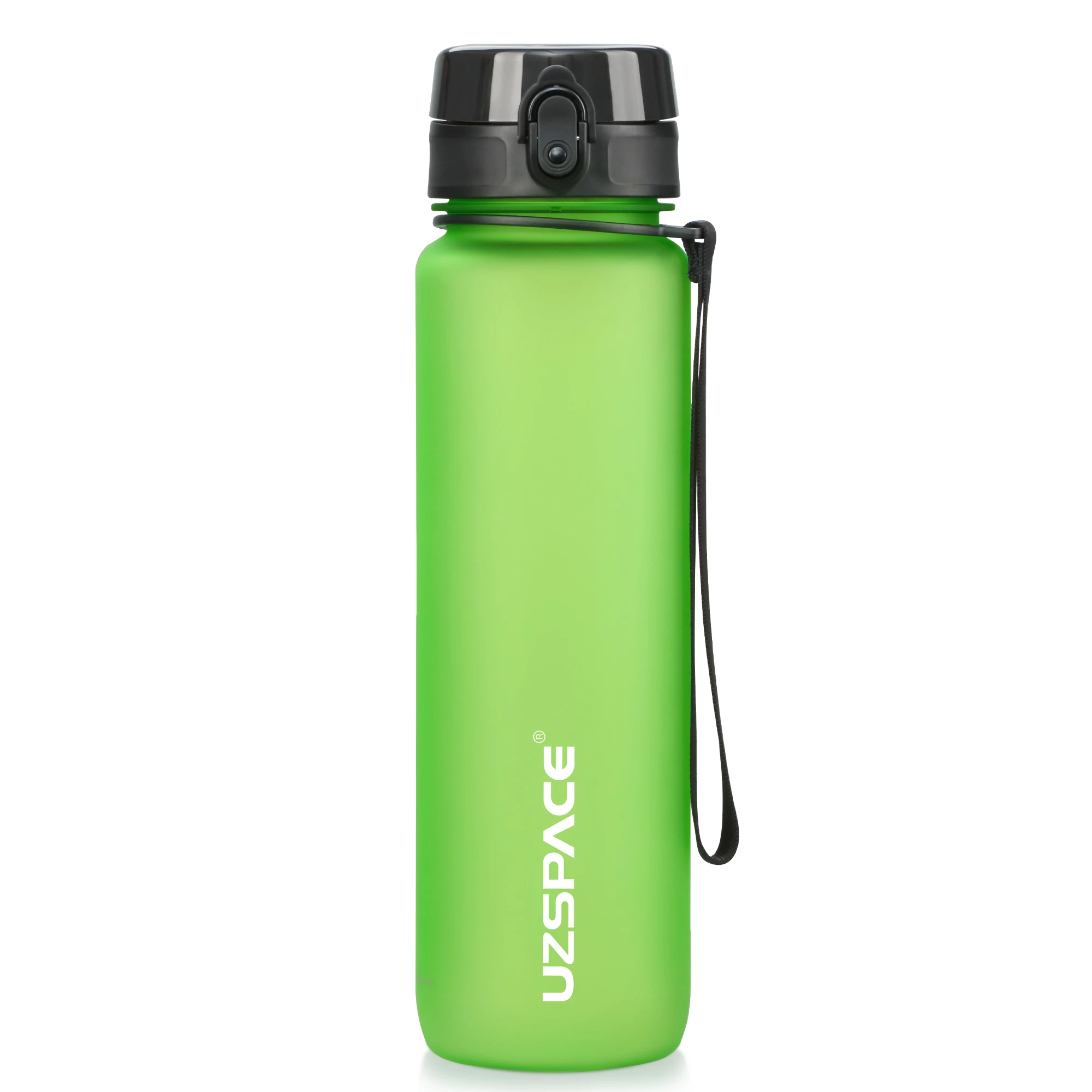 UZSPACE reusable sublimation clear BPA Free Tritan plastic Water Bottle With filter and Timer Marker 1Liter 32oz for sports