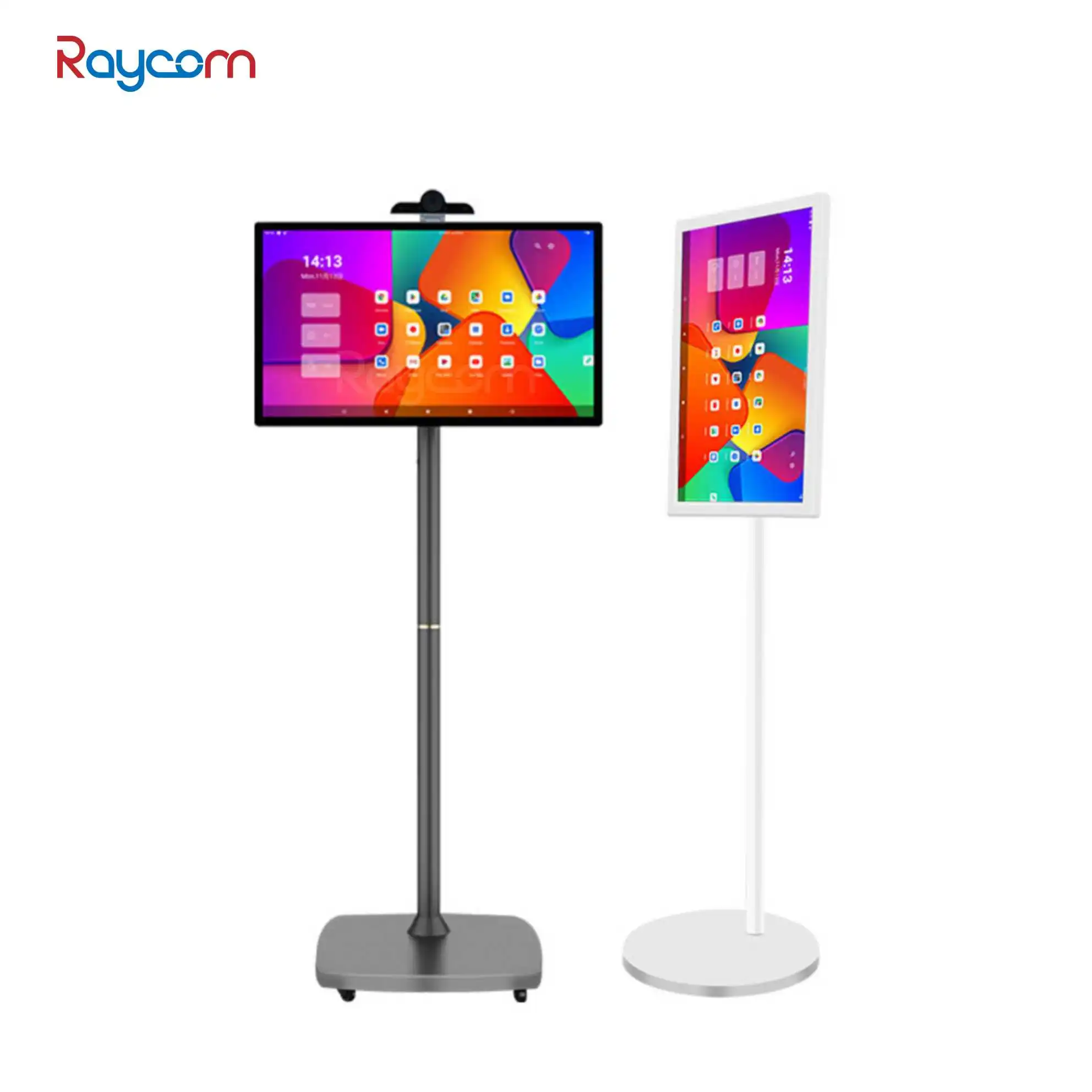 Raycom Android Smart Portable TV 21.5 24 27 32 Inch Wireless Movable Interactive Touch Screen Display Battery Rechargeable