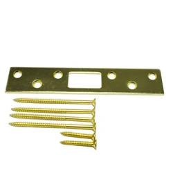 America hot sale polished brass or satin brass door lock strike plate