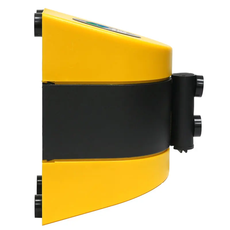 Warehouse wall mount retractable barrier crowd tape retractable belt crowd wall