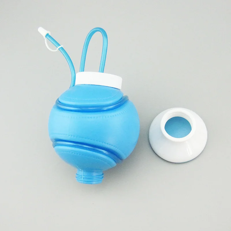 650ml Football / Tennis /Basketball Shaped Plastic Straw Cup water drink  bottle for promotion