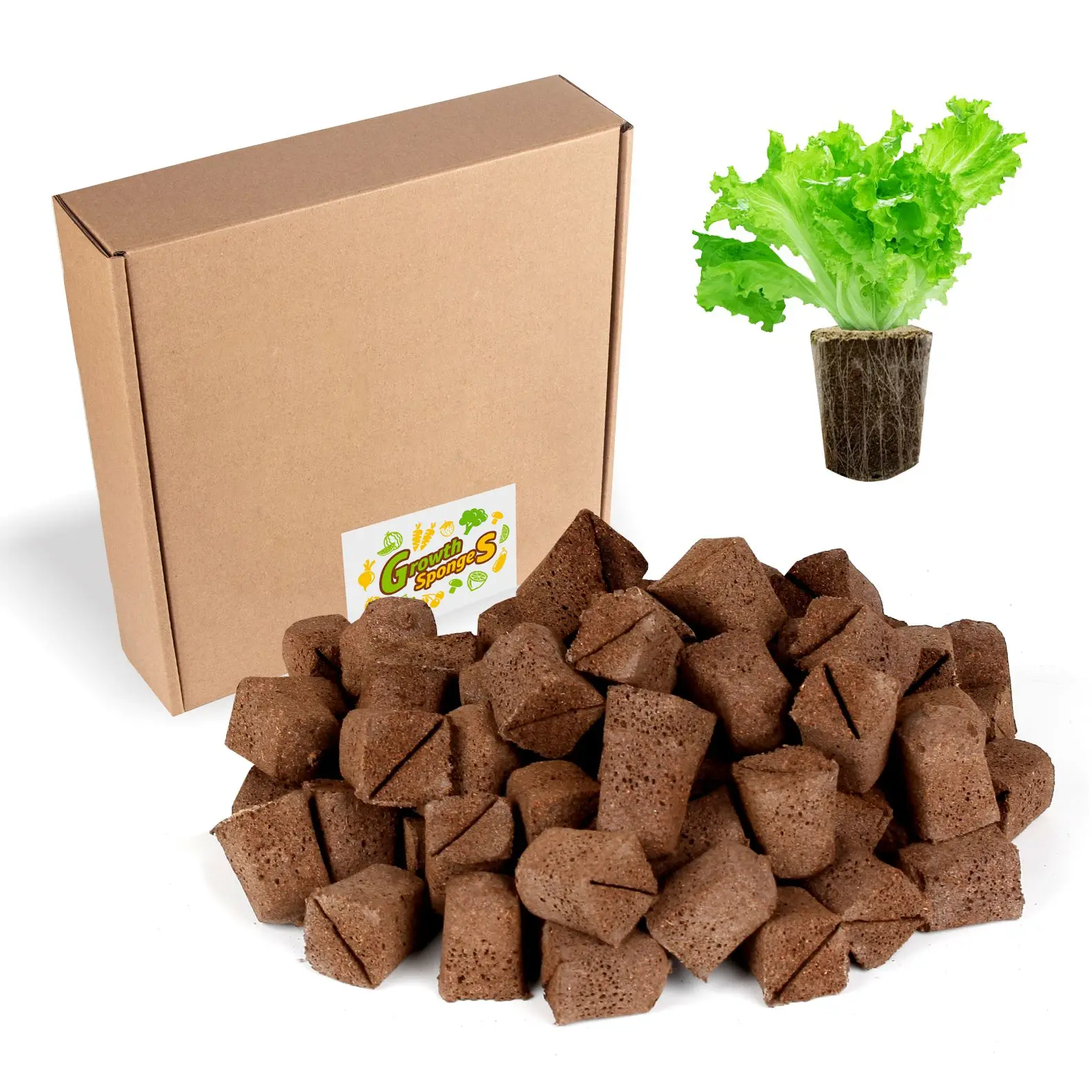 Wholesale 120pcs 4cm High Square Hydroponic Planting Trays PE Film Sponge Seedling Cultivation for Agriculture coconut peat