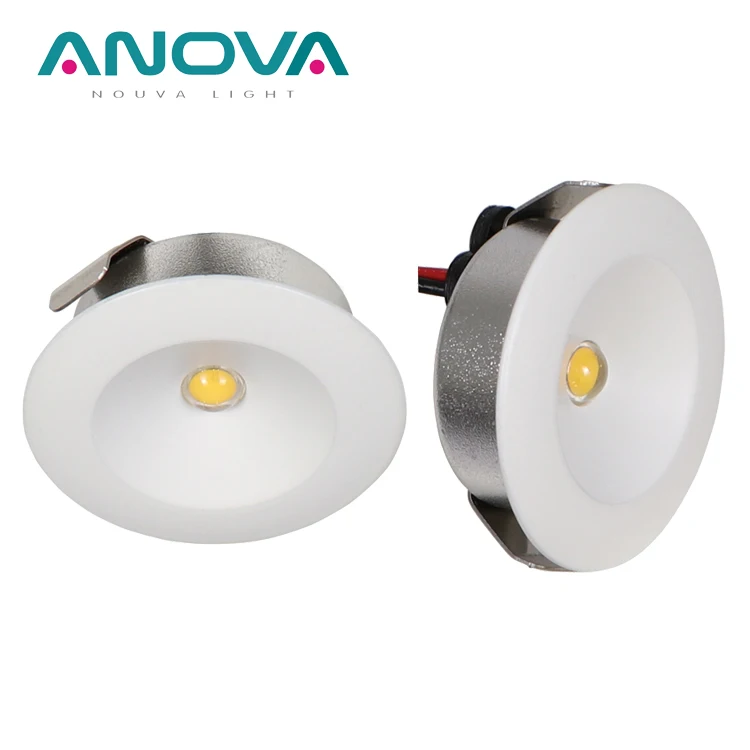 Slim spot led light 220-240v round mini led under kitchen cabinet light