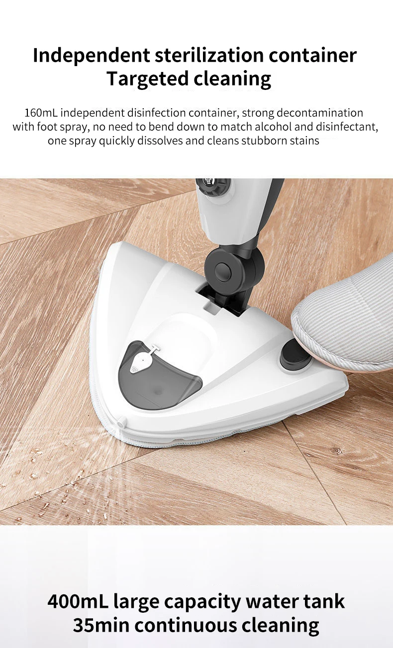 Cleaner Hardwood/Tile/Carpet Kitchen/Clothing/Pet Steamer Whole House Multipurpose Electric Steam Mop