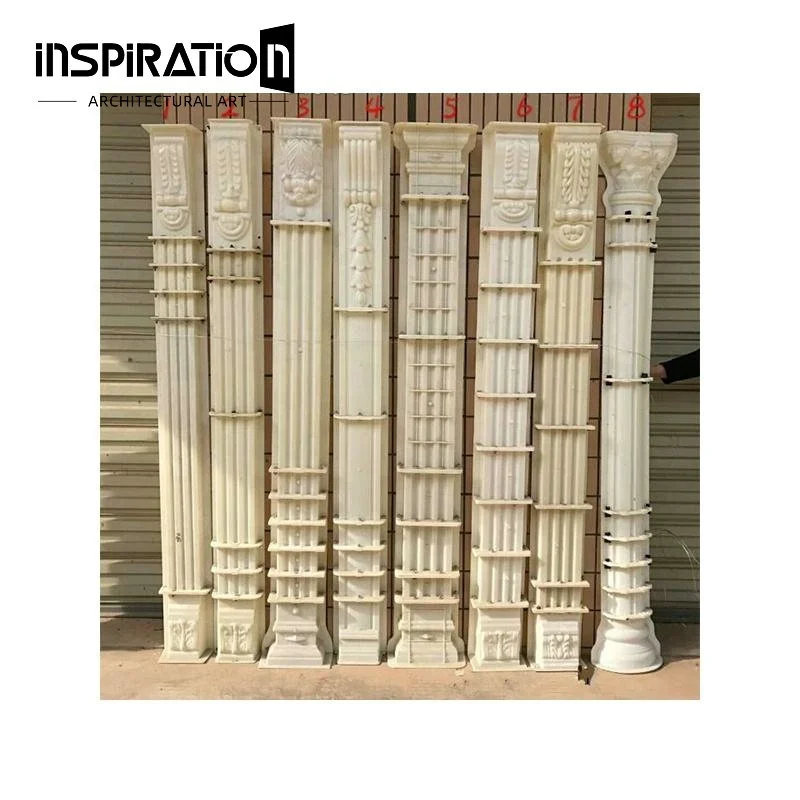 House Construction Concrete Roman Column Silicone Rubber Pillar Molds  ABS Plastic Durable  Baluster Column Mold