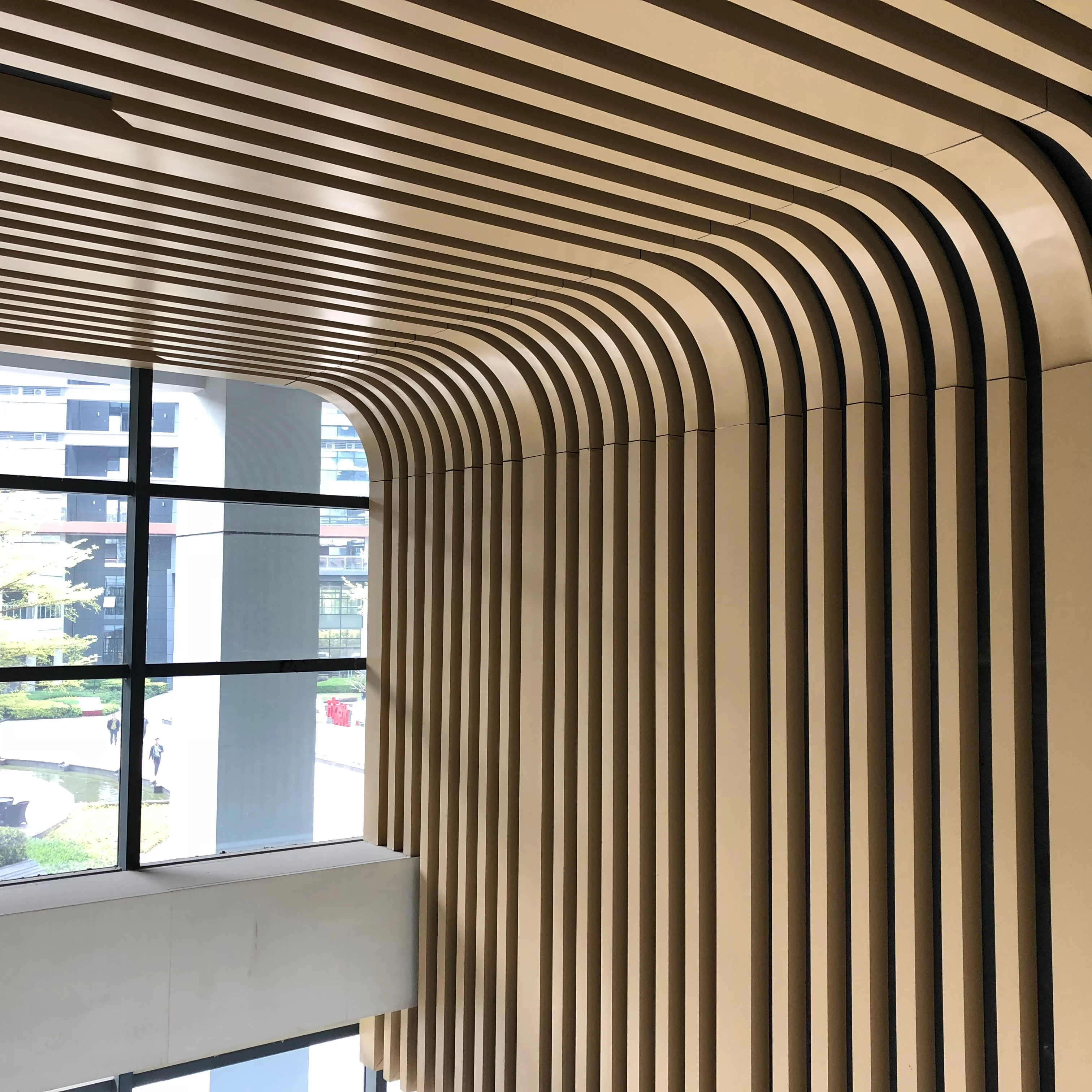 Ceiling WPC Fluted Cladding Tubes 50/40 Indoor Bracket Decorative Tiles Wall Panels Fireproof Decoration SquareTube Wall Panel