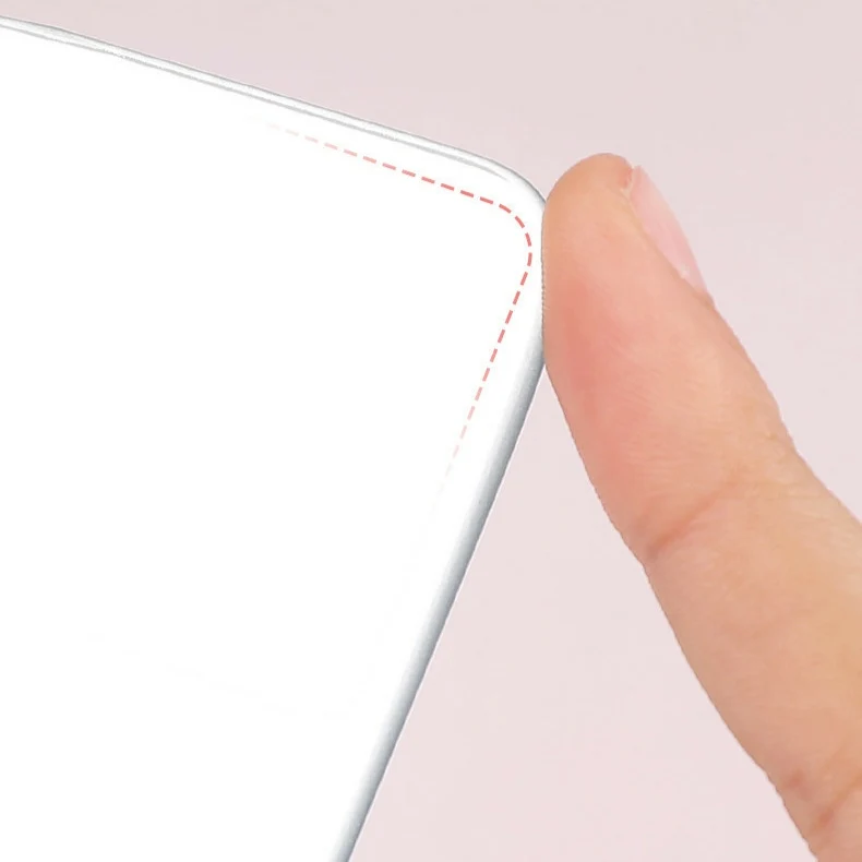 Handheld PU Leather Case Cover Rectangle Portable Compact Pocket Folding Simple Mini Desktop Makeup Cosmetic Mirror