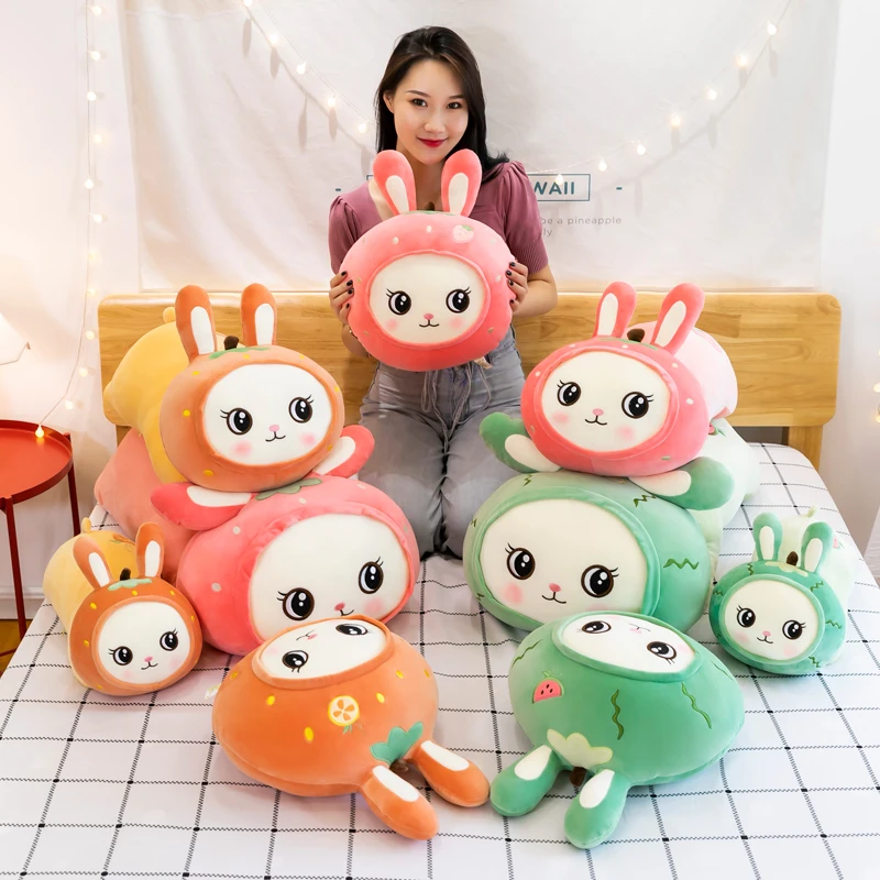 Wholesale custom best selling stuffed animals Fruit sweetheart rabbit bunny plush toys rabbit