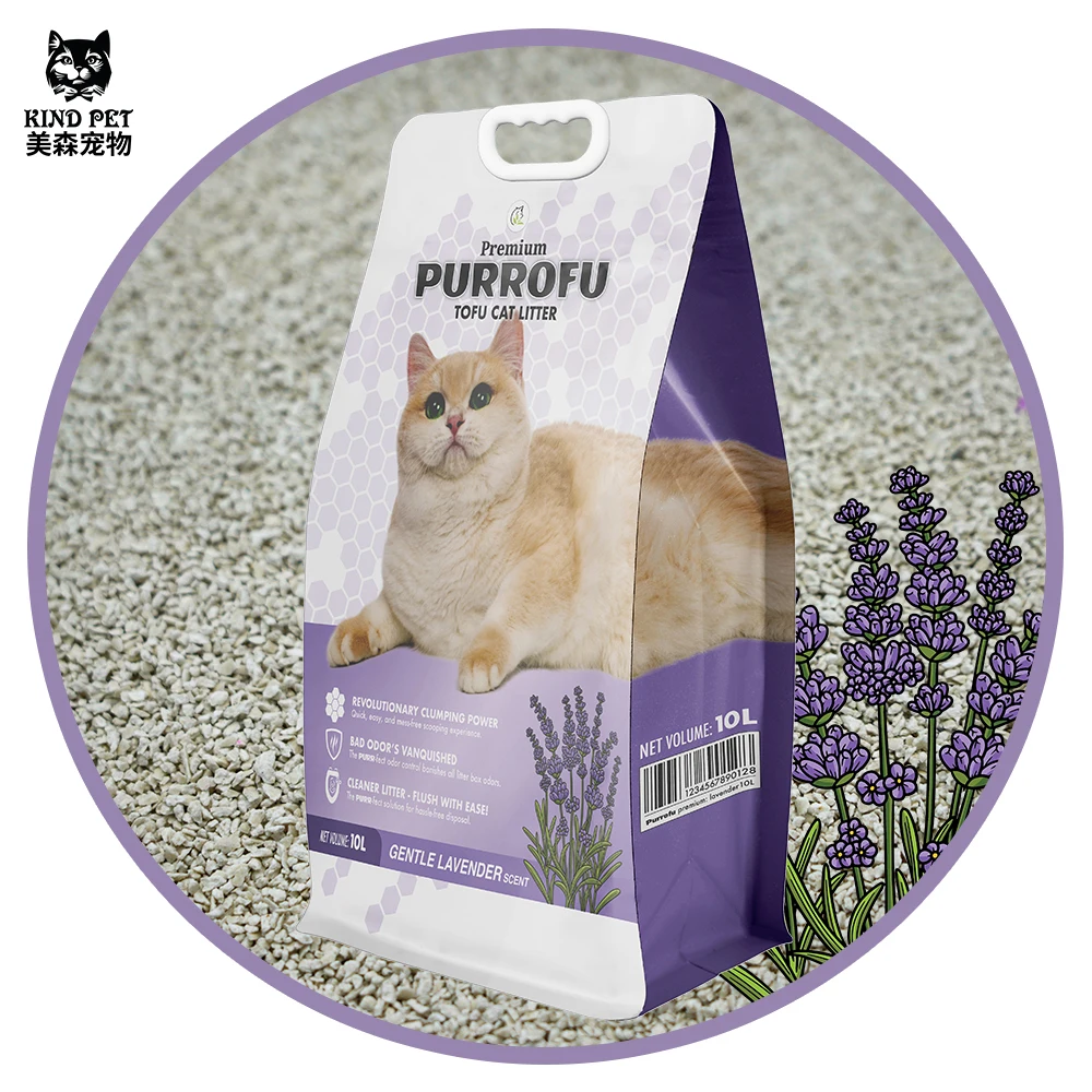 Tofu Cat Litter 10L/4.6KG Strong Agglomeration Tofu Granule Arena Para Gatos Cat Litter