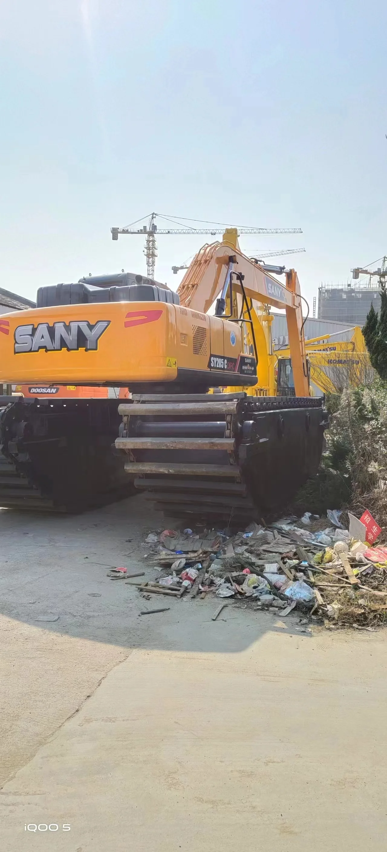 Земноводный экскаватор Sany 205C б/у экскаваторы тяжелое строительное оборудование для продажи под водой
