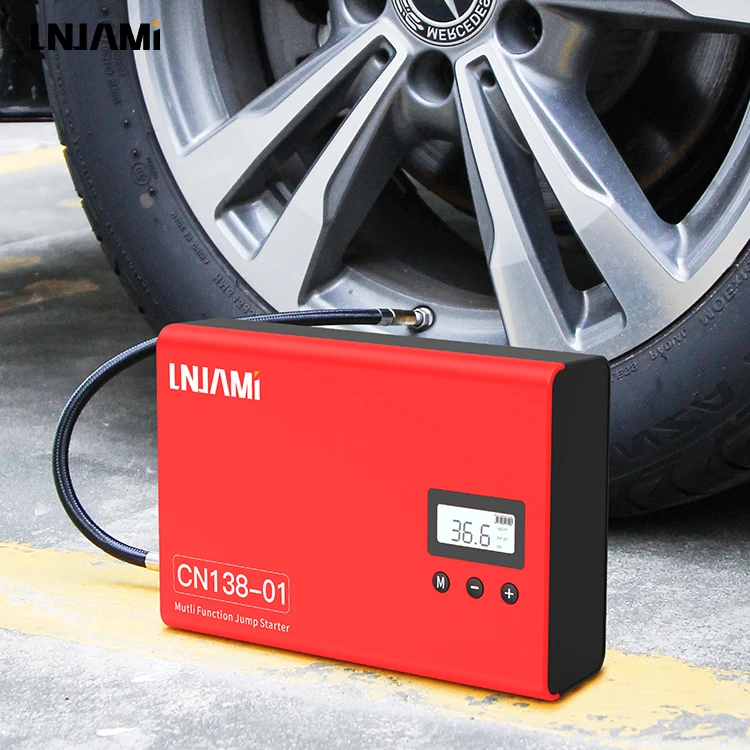 Multi Function Power Bank 12V 1000A 13800mAh Battery Booster Charger Car Jump Starter And Air Pump With Air Tyre Compressor