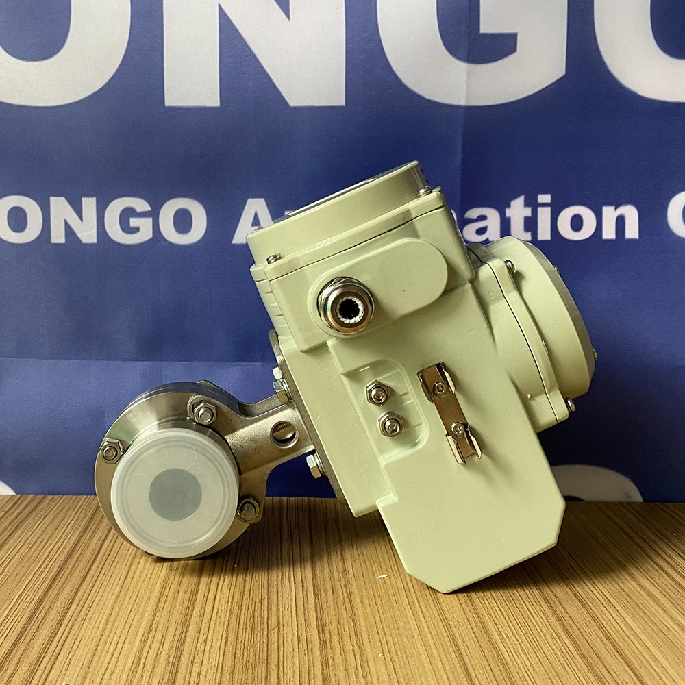  SONGO DN25 24V DC пищевой класс нержавеющая сталь 316L три зажима санитарный клапан-бабочка с электрическим