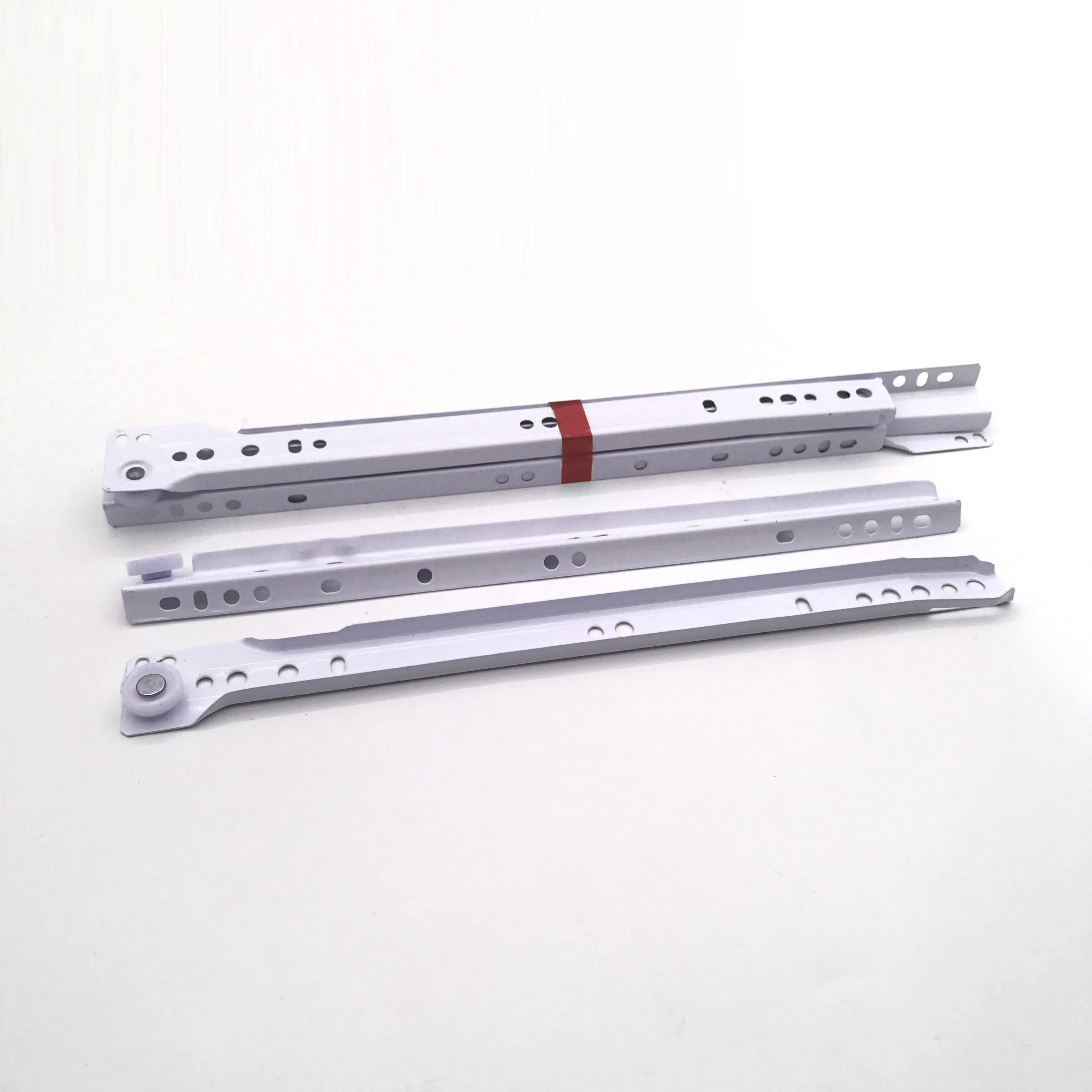 White Metal Telescopic Drawer Slides Fgv Powder Coated Drawer Slide