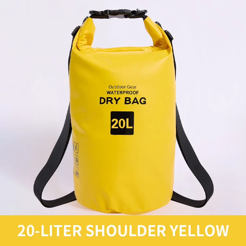 Sinodiving 500D Waterproof Swimming Bag Dry Sack 2/5/10/15/20/30L Waterproof Floating Dry Gear Bags For Boating Fishing Rafting