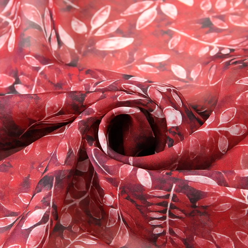 Chiffon silk fabric wholesale 6A grade 100% silk material 8 mm custom printing silk chiffon fabric