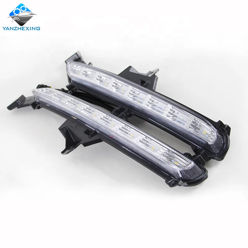 YZX pair For KIA RIO K2 2015 2016 Super Bright Car Styling DRL Daytime Running Light Fog Lamp Modification Turn Signal