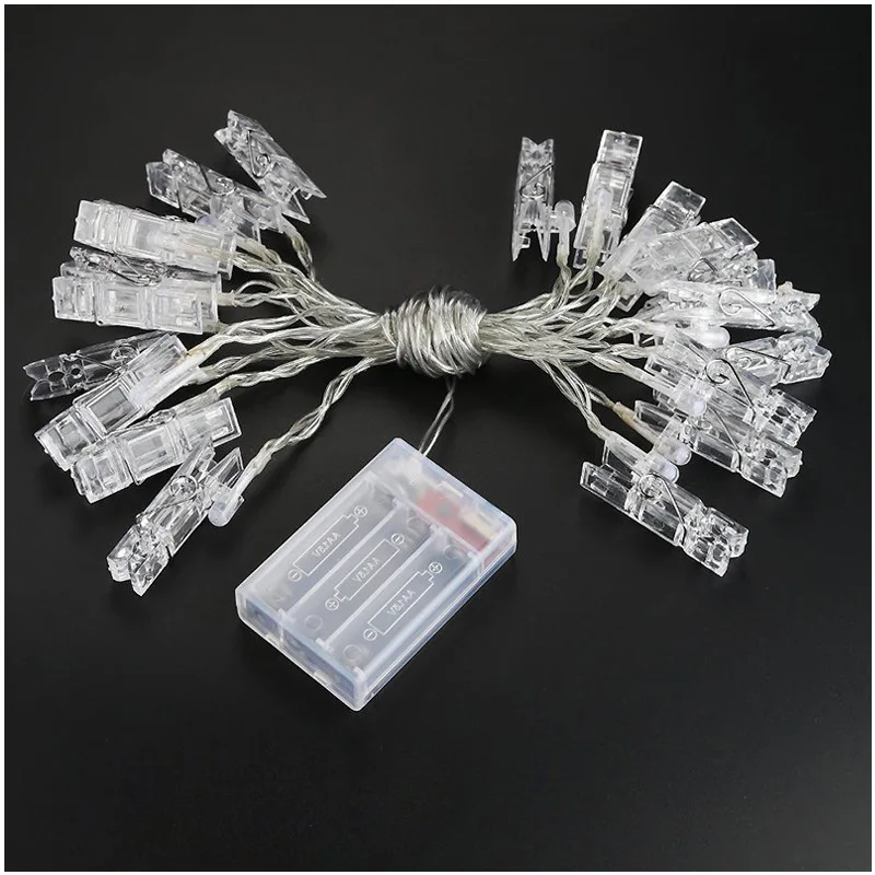 Clip light string led Photo Clip Hanging Pictures Fairy Decorative Home String Lights photo clip