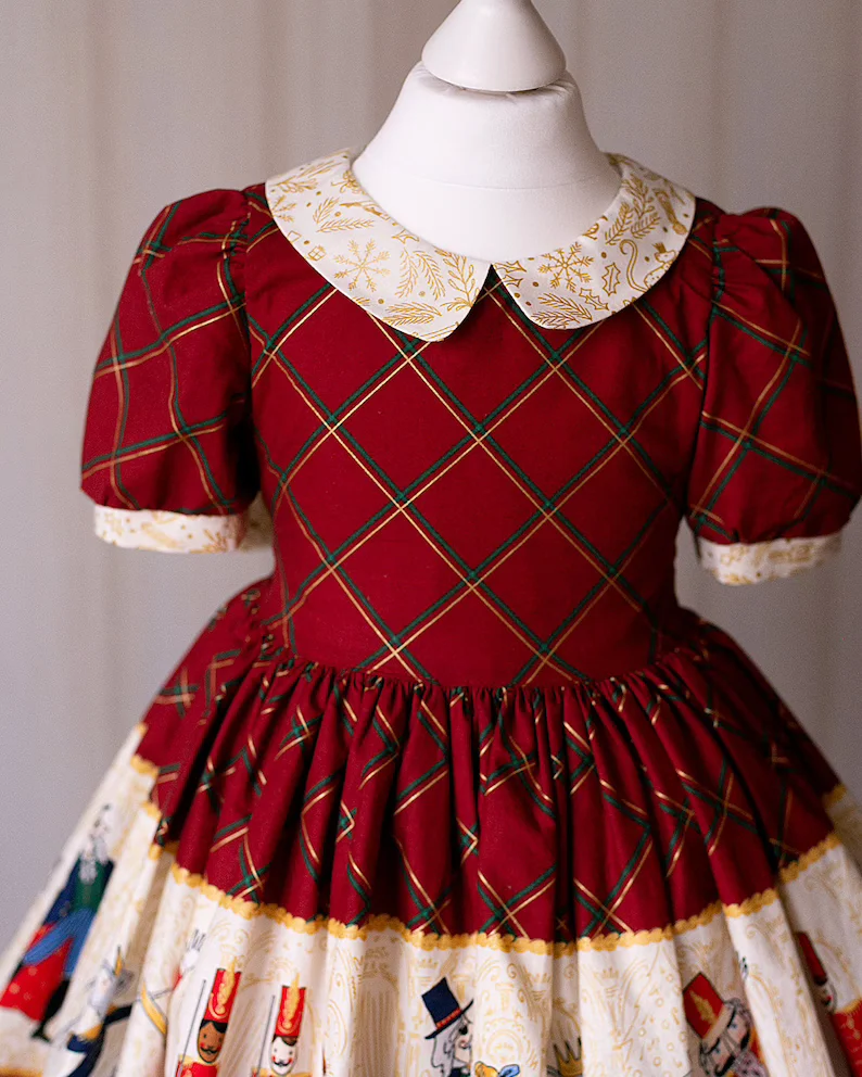 Custom Summer Vintage Circus Print Dress 100% Cotton Natural Organic Casual Dresses Girls Dresses
