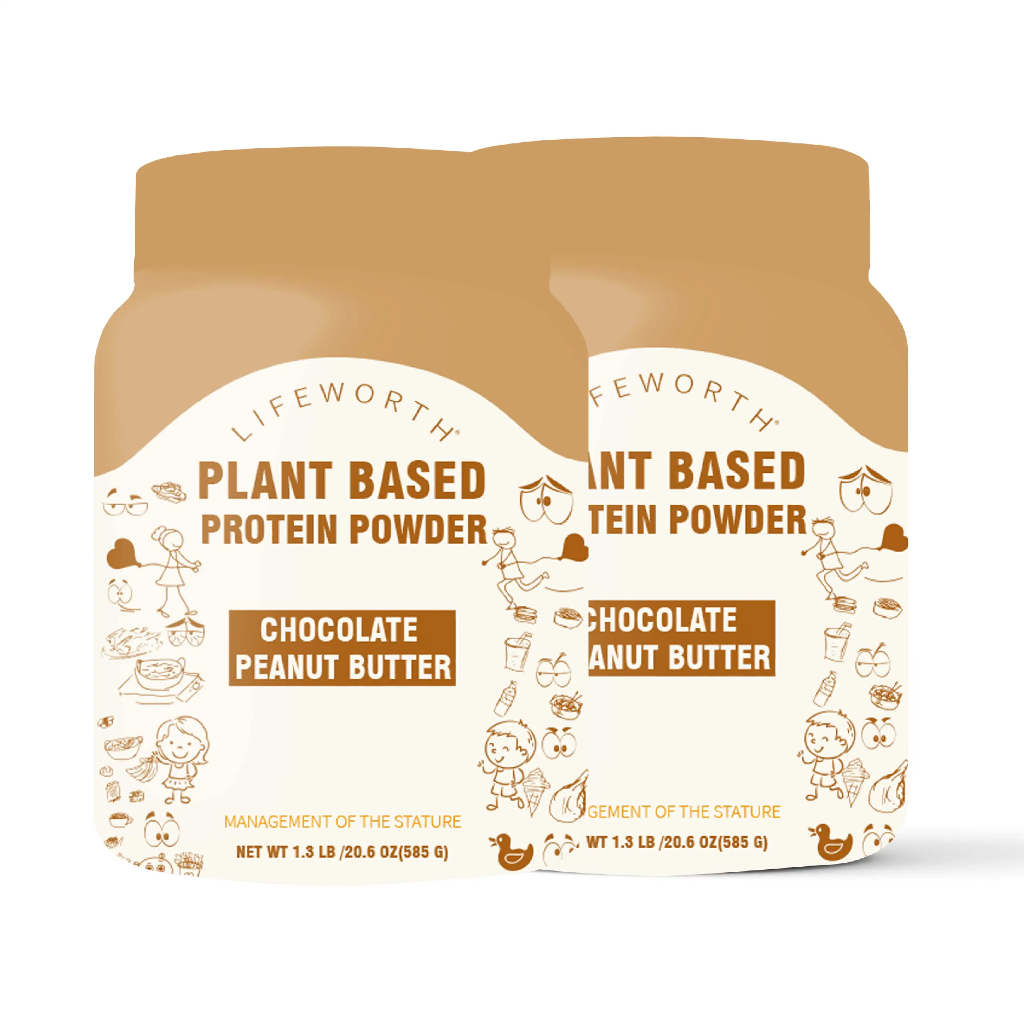 Lifeworth losing weight chocolate peanut butter flavor quinoa seeds pea protein isolate plant based protein  powder