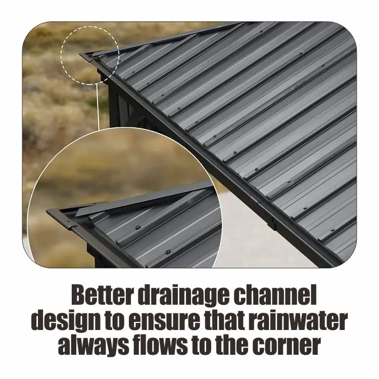 High Quality Outdoor Luxury Garden Gazebo Aluminium Gazebos With Mosquito Nets And Privacy Side Walls