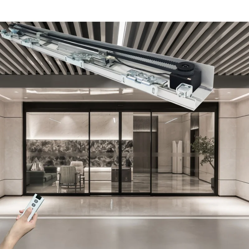 Easy to install 150kg heavy duty door use connecting sensing probe sliver automatic sliding doors opener operator