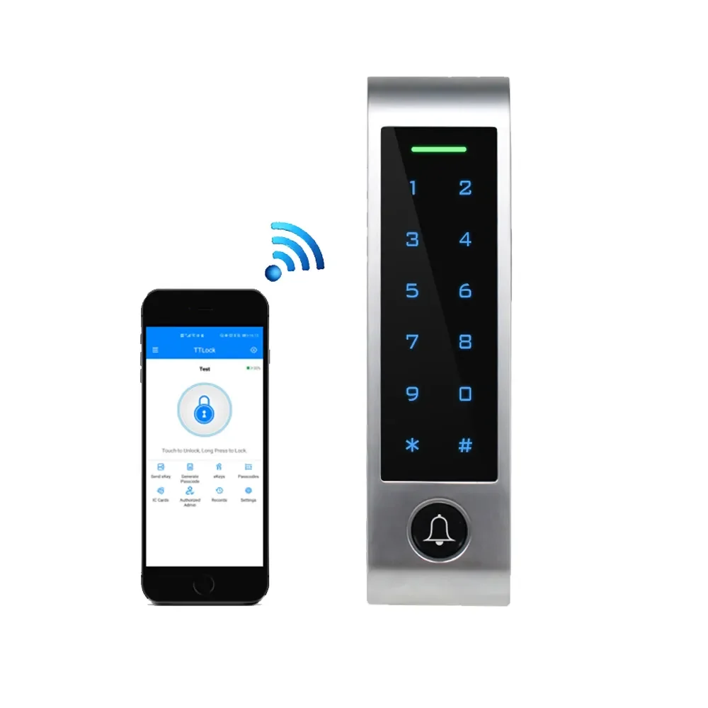 Водонепроницаемый IP66 вход без ключа RFID-карта пароль DC12V удаленный замок дверной звонок система контроля доступа по отпечаткам пальцев