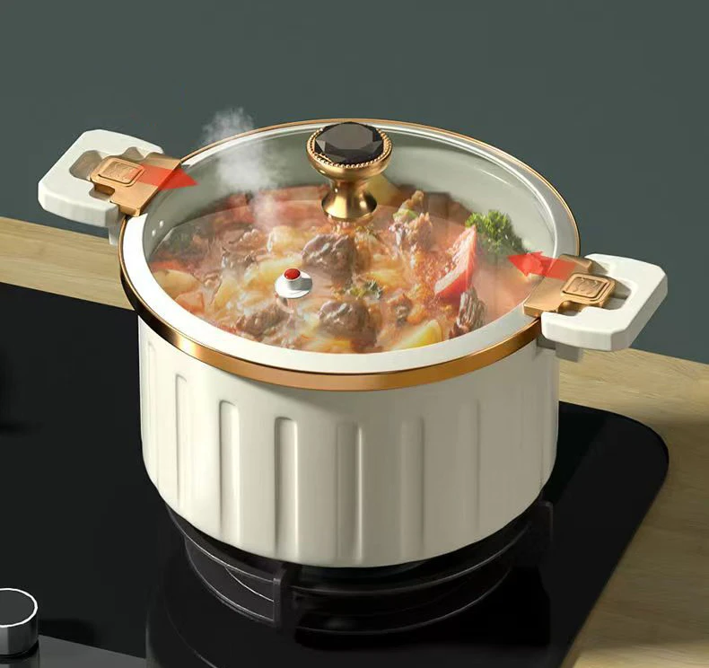 New Hot Sale Enamel Cooking Pot Household Enamelled Inner Liner Non-stick Soup With Double Side Locks
