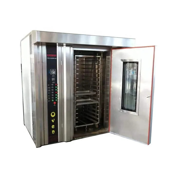 Commercial 12 16 32 36 64 Trays Rotary Convection Oven Bakery Rotary Oven