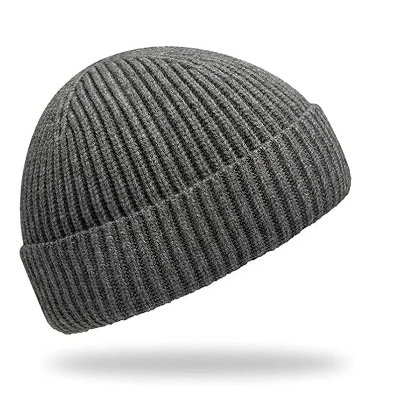2021 wholesale acrylic blank beanie cap beanie hats for men and women custom knit fisherman beanie