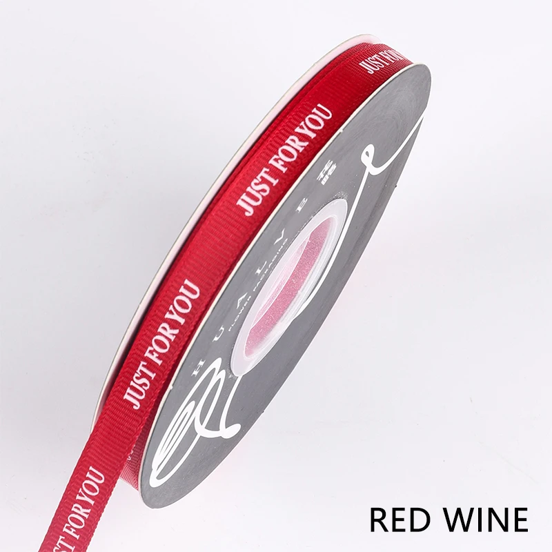 High Quality Colorful Gift Ribbons JUST FOR YOU For Gift Box Packaging Print Ribbons