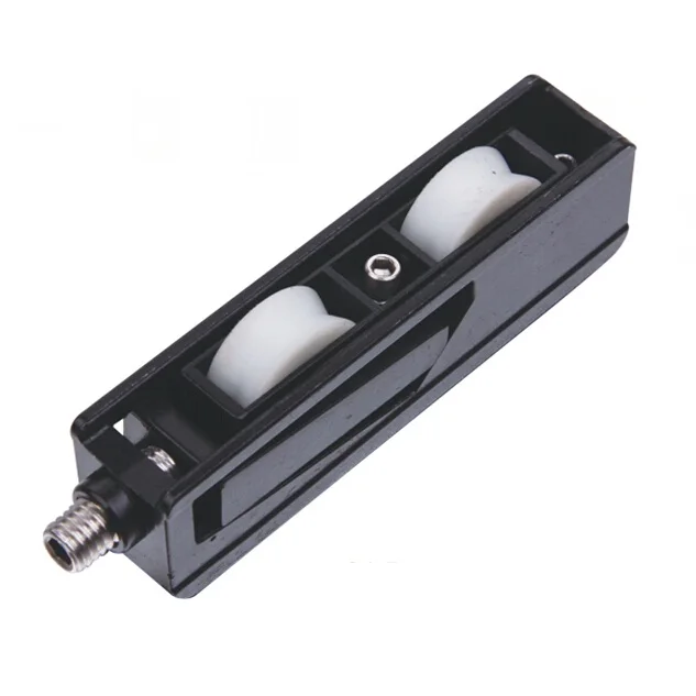 Sliding Yellow Zinc Bracket Double Plastic Wheels Adjustable Iron Bearing for Window and Door (ML-FD009)