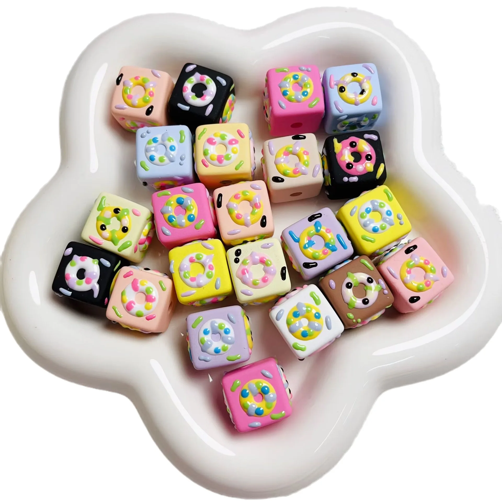 Kawaii смешанные леденцы Конфеты Смолы Кабошоны Скрапбукинг DIY Квадратные бусины ювелирные изделия Ремесло телефон брелок украшения Аксессуары