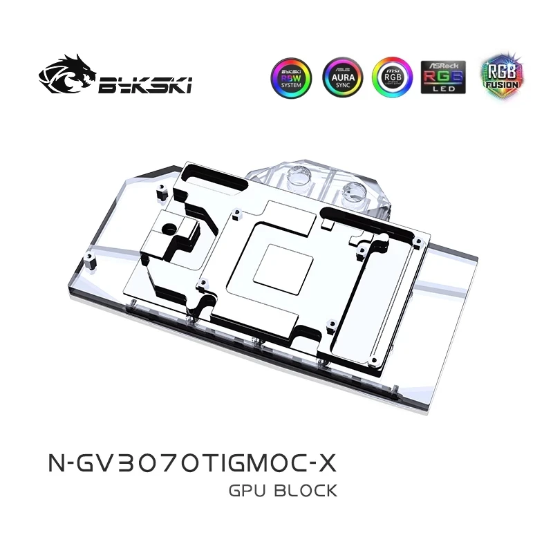 Bykski GPU Water Block For GIGABYTE RTX 3070Ti GAMING EAGLE OC Water Cooler With Backplate 5V/12V RGB N-GV3070TIGMOC-X