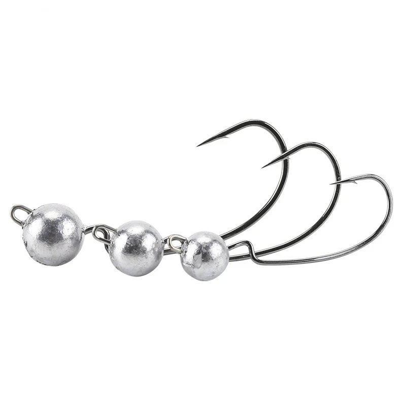 High quality BKK offset hook worm lead jig head wholesale jighead fishing hook