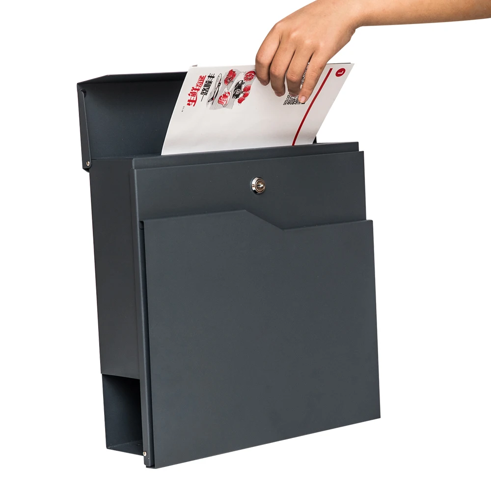 holder commercial mailbox waterproof mailbox modern wall mounted metal steel mailbox