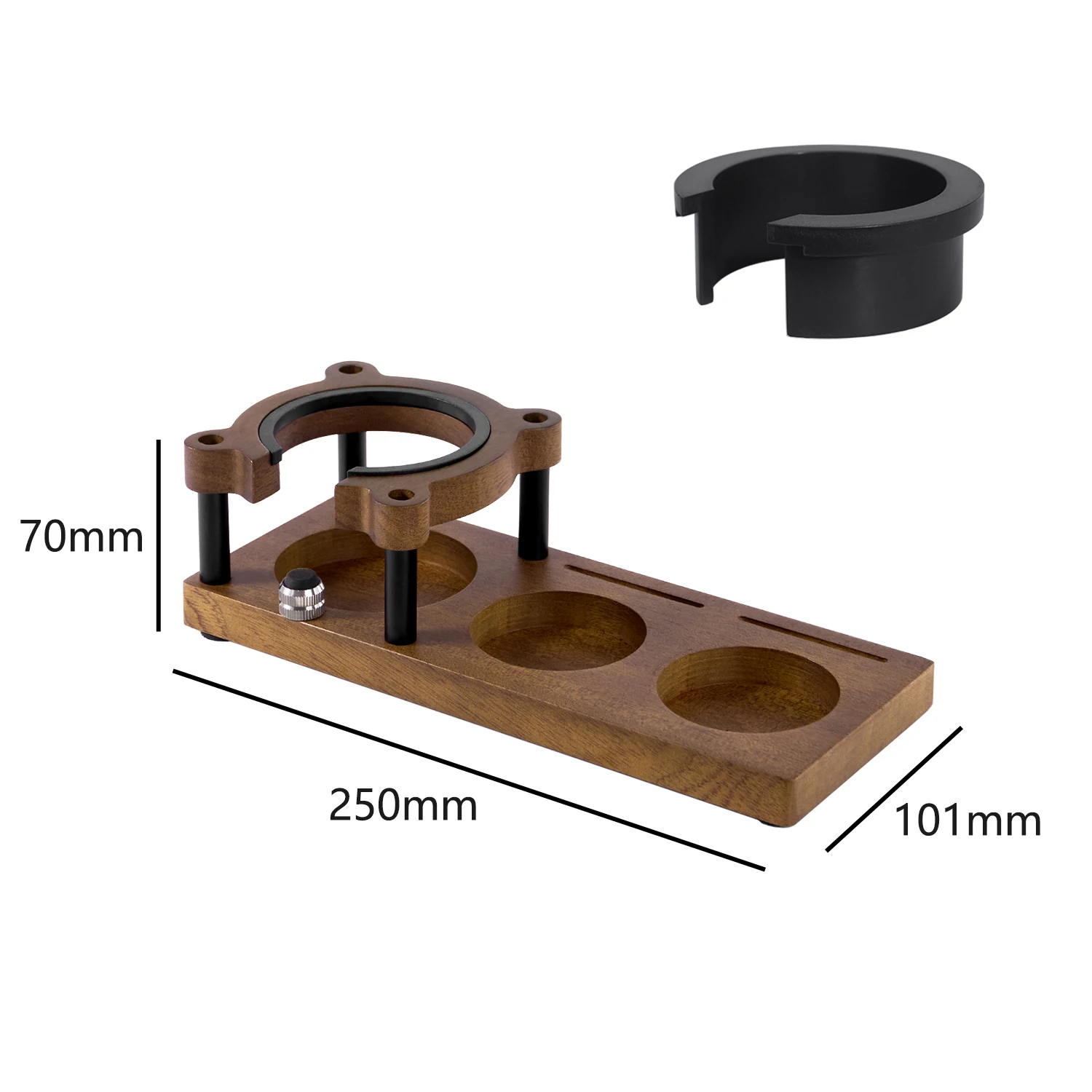 51mm/53mm/58mm Coffee Filter Holder Tamper Stand Solid Wood Espresso Distributor Mat Base Rack Barista tool