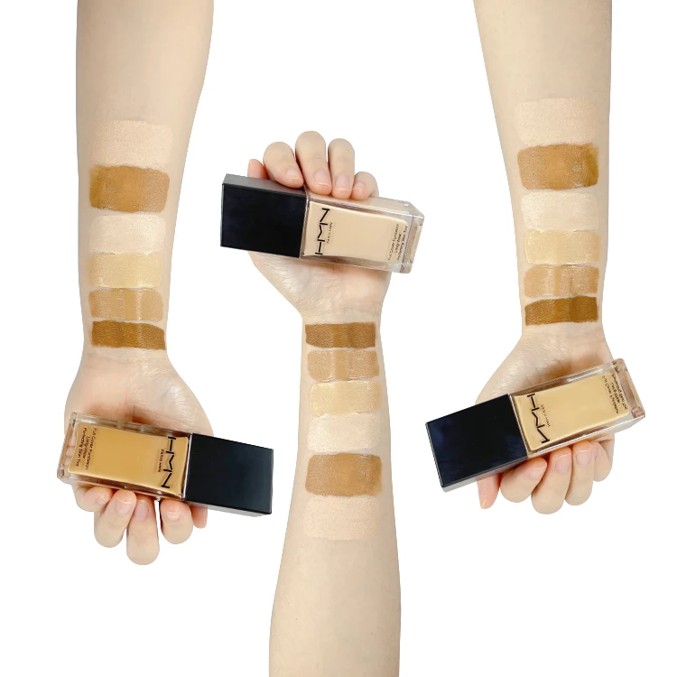 HMN Liquid Foundation Makeup Face Makeup Full Coverage Facial Liquid Foundation Matte