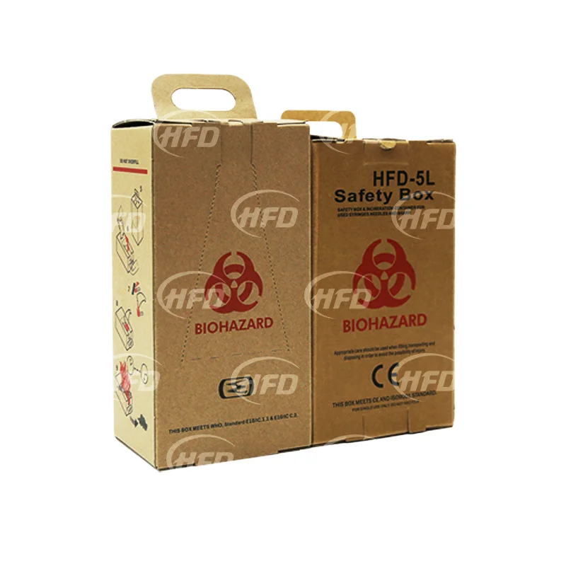 Hot Selling Hospital Disposable Safety Sharp Container Paper Sharp Box For Medical Waste Collection