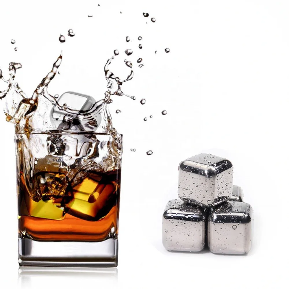 Reusable Chilling Whiskey ice cube Beverage Rocks stainless steel wisky stone