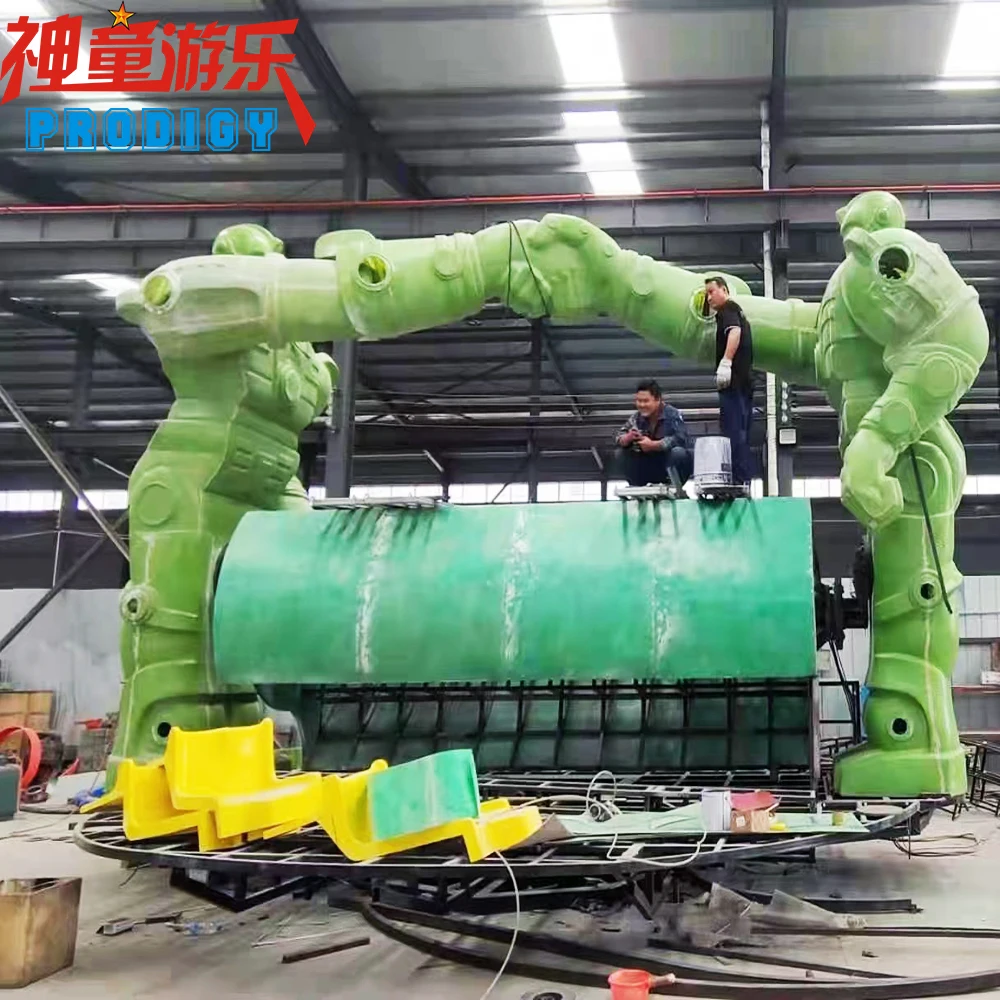 Attractions Amusement Park 360 Degree Rotation Mechanical Combat Rotary Top Spin Robocop Rides