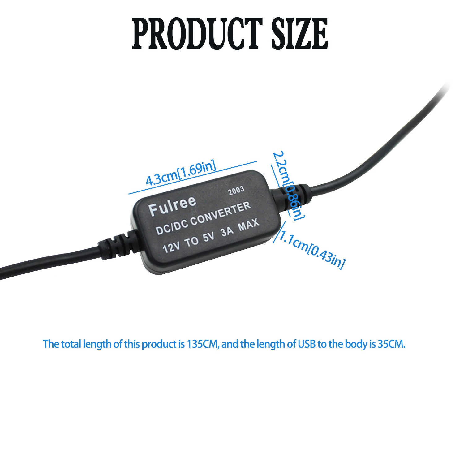 DC 12V to 5V 3A Single Usb Port Car Charger Converter